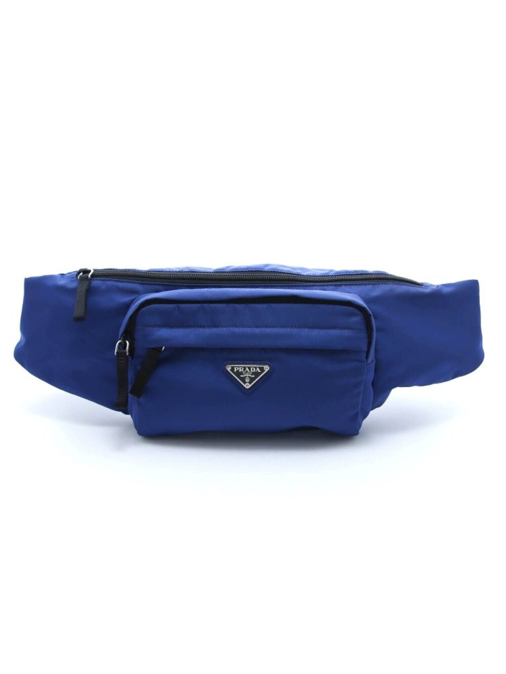 Prada Waist Bag Blue Black Nylon